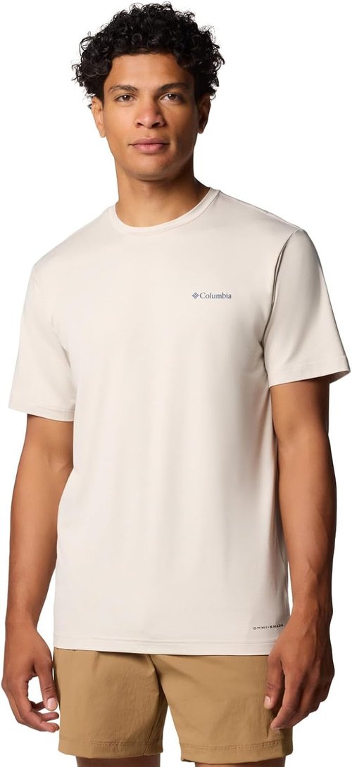 Columbia Men's Kwick Hike Graphic Tee - Short Sleeve, Dark Stone Heather, X-Large | Comfortable Outdoor Wear