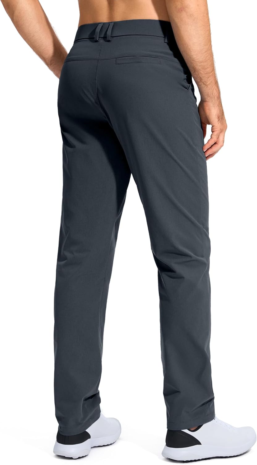 Pudolla Men's Golf Pants - Stretchy Quick-Dry Casual Slacks | Lightweight Comfort in 30"/32"/34" Sizes