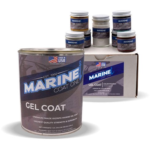 MarineCoat One Complete Repair Kit - White Gel Coat with Color Pigment | Quart Size with Wax