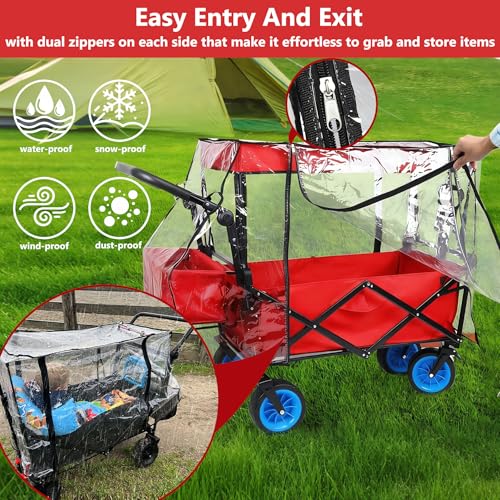 Universal Waterproof Wagon Cover with UV Protection - Clear PVC