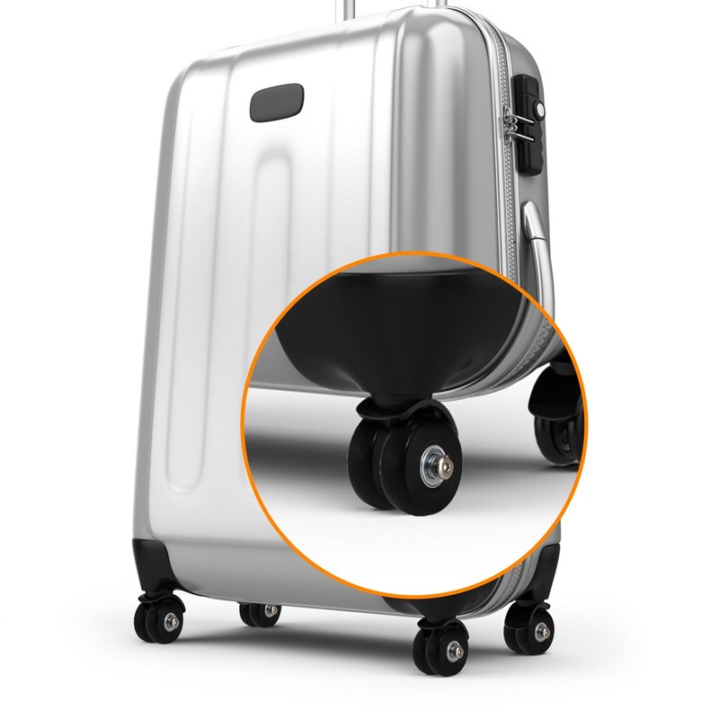ZOOFOX Set of 8 Luggage Suitcase Replacement Wheels, 50 x 18mm Caster Wheels Bearings Repair Kits, Shelf Replacement Wheels for Luggage