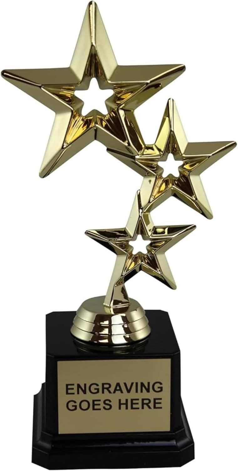 Trophy Outlet - 8-Inch Star Trophy Award - Custom Engraved Recognition for Kids & Adults