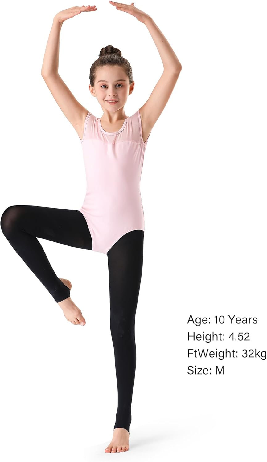 Stelle Ultra Soft Dance Tights - Girls & Women’s Stirrup Tights for Ballet & Gymnastics | Multiple Sizes Available