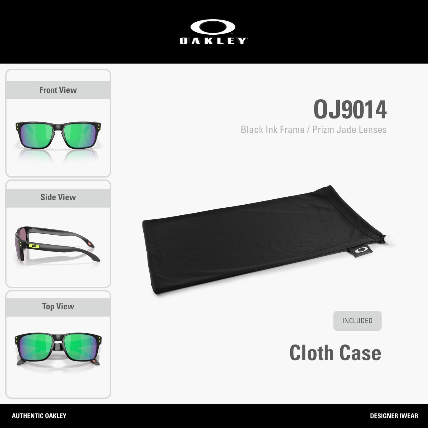 Oakley Child Sunglasses Black Ink Frame, Prizm Jade Lenses, 50MM