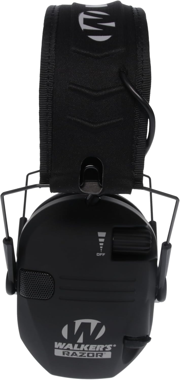 Walker’s Razor Slim Electronic Muff - Noise-Canceling Hearing Protection | Adjustable Fit