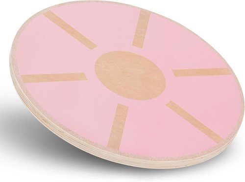 MADOG Wooden Wobble Balance Board - 15.5" Anti-Skid Core Trainer for Home Gym & Physical Therapy