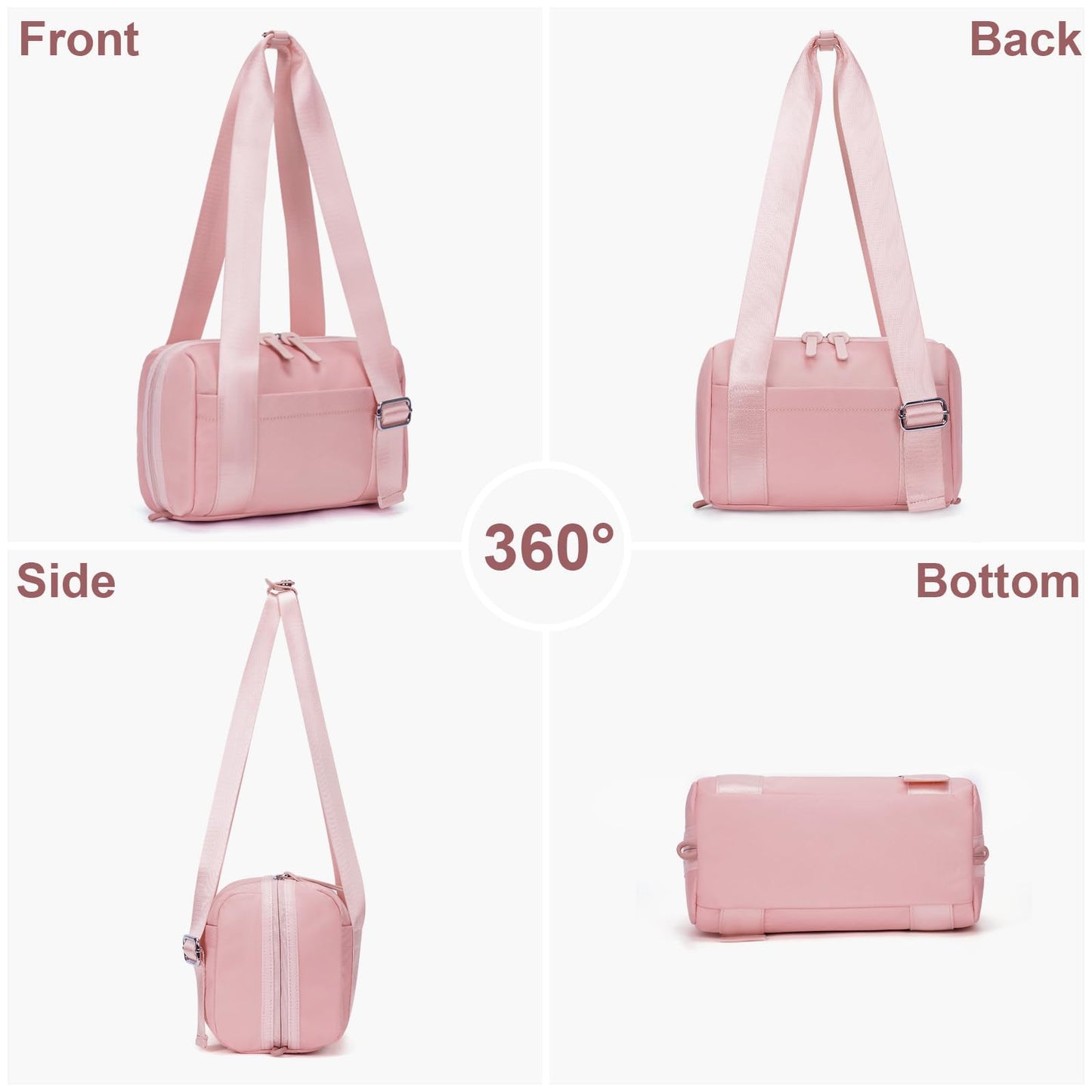 ANKICK Mini Gym Bag Small Duffle Bags Tote for Women Pink Workout Bag Lightweight for Weekender Travel Sports Yoga Fitness