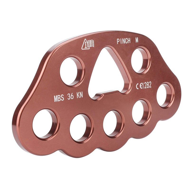 Uxsiya 36KN 8 Holes Outdoor Rigging Plate Rock Climbing Multi Anchor Point Connector Gear for Secure Climbing Adventures