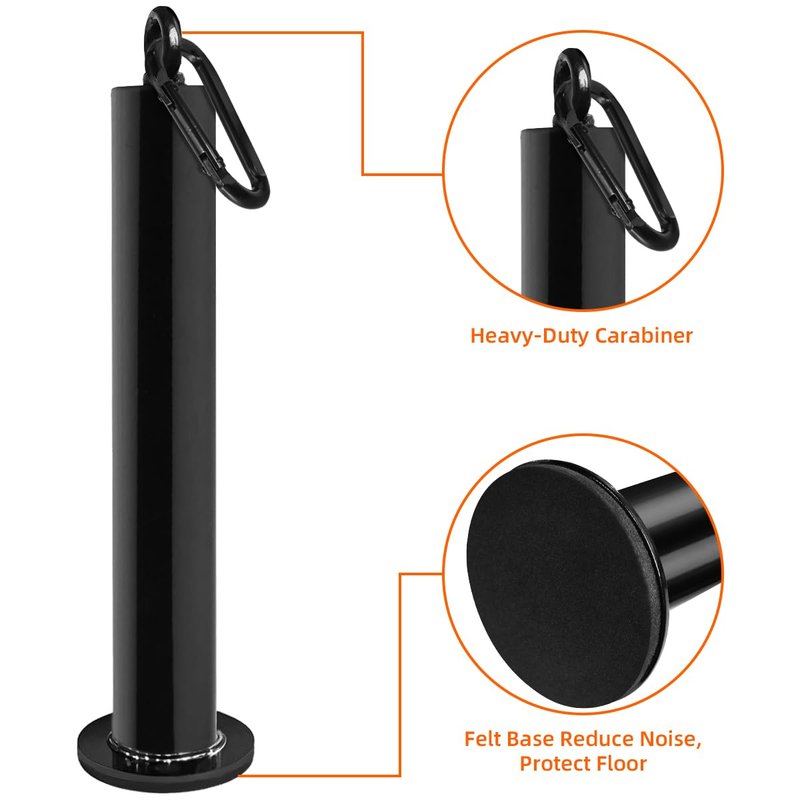 sunmeg Weight Loading Pin, Fitness Olympic Weight Plate Loading Pin Fit 2 inch with Carabiner Home Gym Strength Training Lifting Holder Stand for Cable Pulley System LAT Pulldown