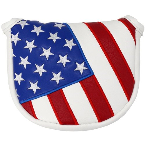 GOLTERS Golf Head Covers Mallet Putter Cover Headcover Magnetic Closure Embroidered Pattern Fit for Most Brands Scotty Cameron Odyssey Mallet Taylormade Ping ect.