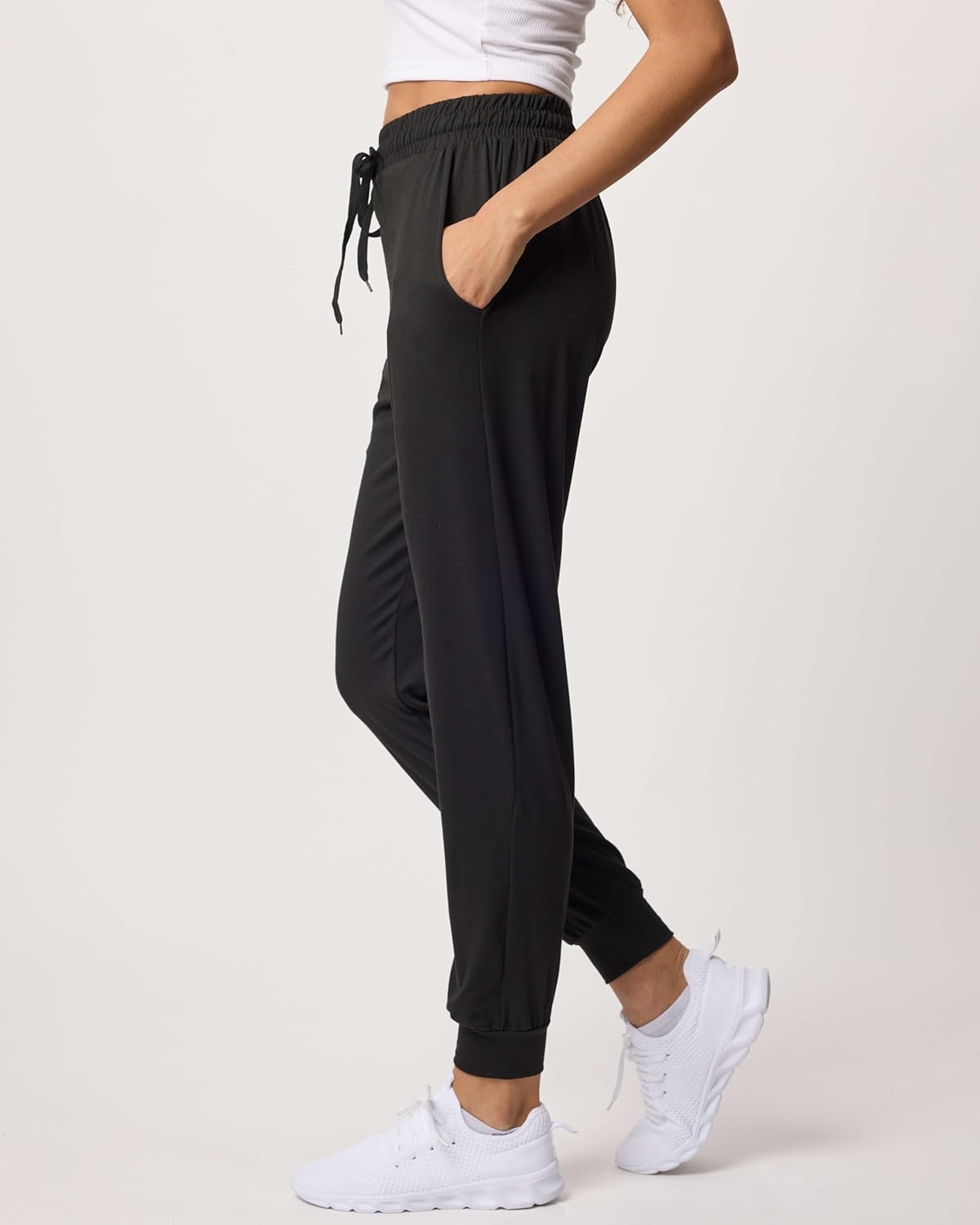 Real Essentials Women's Lounge Joggers - Comfortable Sweatpants with Pockets | Plus Size Available