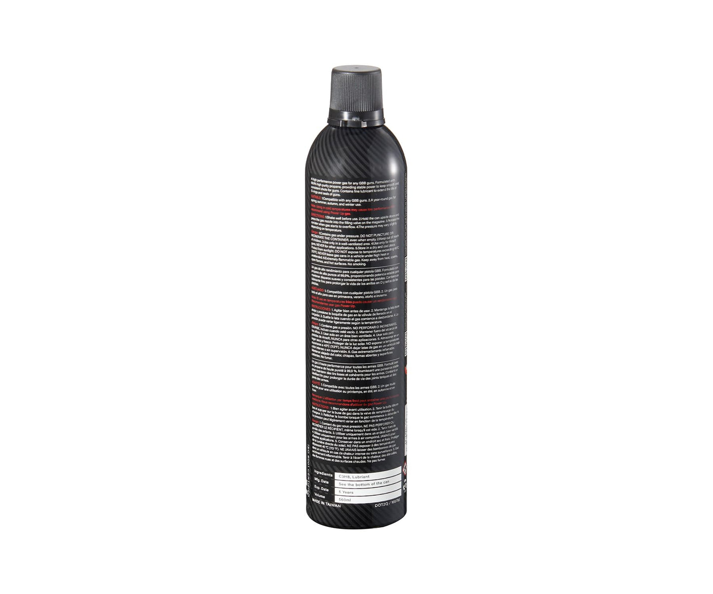 Lancer Tactical 560ml/18.9oz 14kg Powerful Green Gas High PSI G-1200 for Airsoft Pistol, Airsoft Rifle, Air Gun (Silicone Oil) -Pack of 2