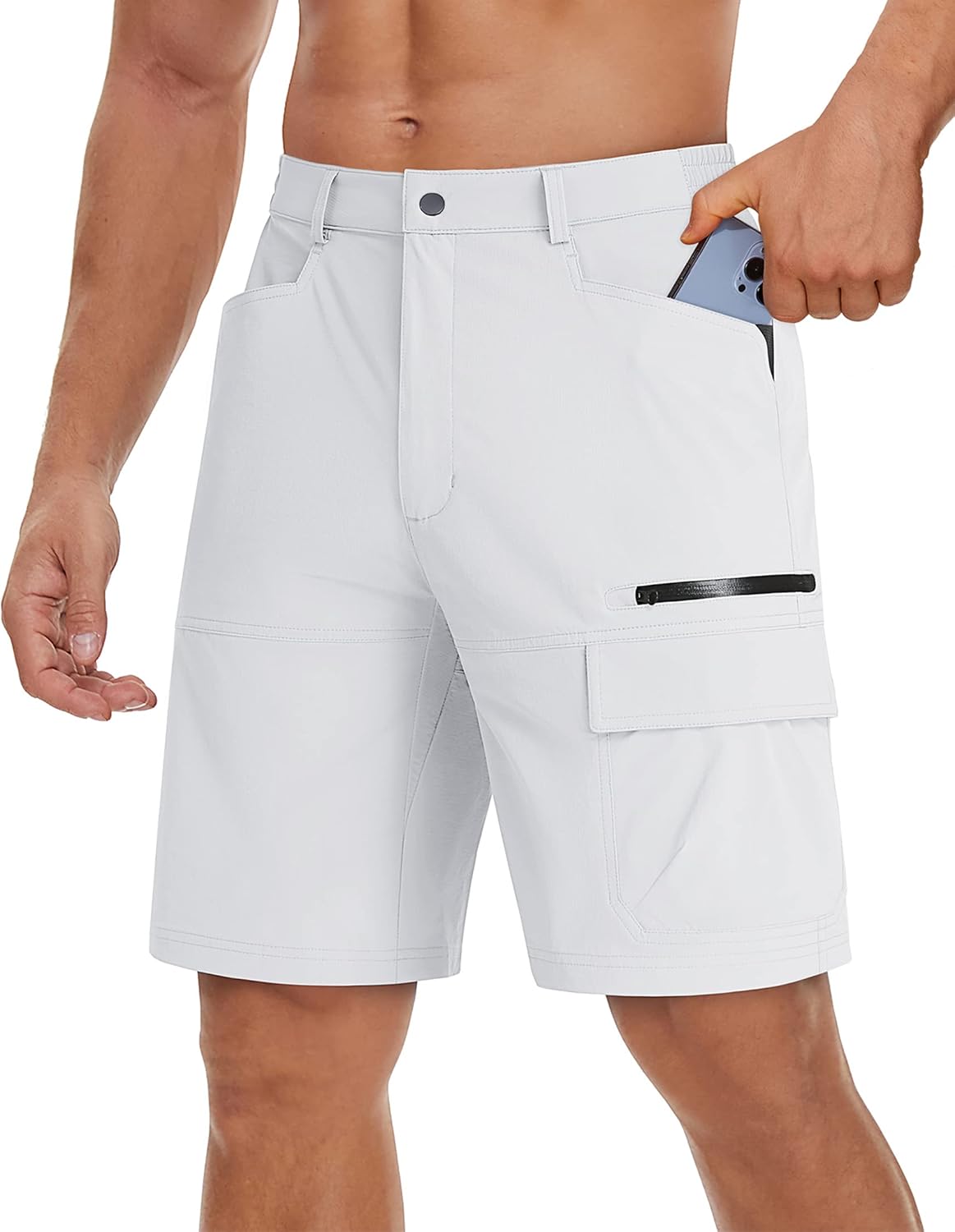 TACVASEN Men's Quick-Dry Cargo Shorts - Water-Resistant Outdoor Wear for Golf & Hiking