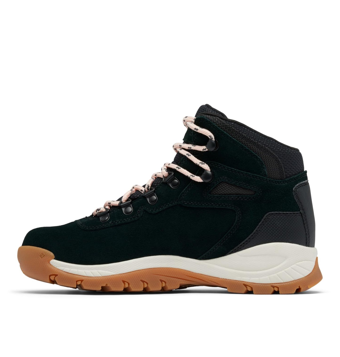 Columbia Womens Newton Ridge Plus Waterproof Amped, Black/Blush Rose, 10