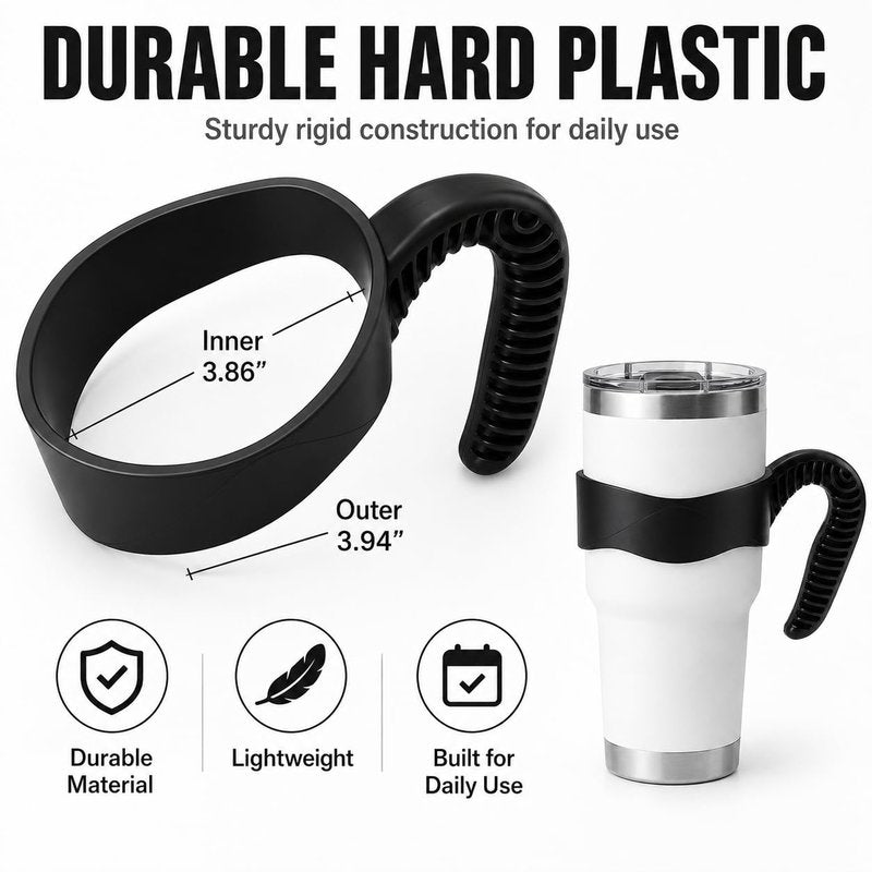 Hyturtle 2Pcs Stylish and Functional Pink Tumbler Handle For 30oz YETI Tumbler - Secure Grip, Lightweight, Dishwasher Safe - Ideal for Travel and Outdoor Activities - BPA Free