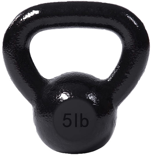 JFIT Cast Iron Kettlebell – Single Weight, Flat Bottom, Polished Handle | Men & Women | CrossFit, Cardio & Strength Training - 25 lbs