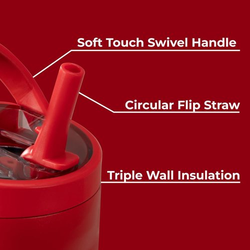HydroJug Sport - 32oz Stainless Steel Tumbler with Straw | Vacuum Insulated & Leakproof, Alumni Red