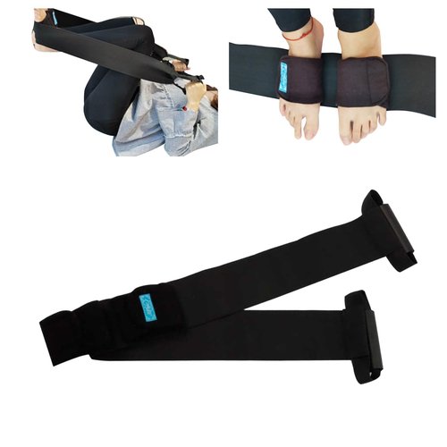 Stretch Bands for Exercise – Leg Stretching Strap for Physical Therapy, Hands-Free/Manual Options for Elderly Rehabilitation Bedridden Patients Lower Limb Myasthenia Surgery Recovery (2 Feet)