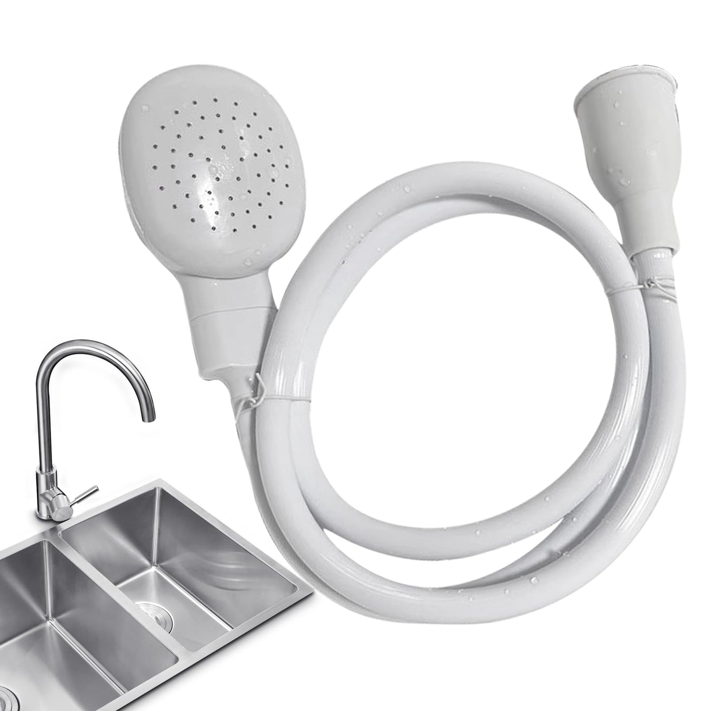 3.28FT/1M Sink Spray Hose,Faucet Sprayer Hose,Sink Hose Attachment for Portable Hand Held Shower Head Sprayer,Shampoo Sprayer Hose for Bathing Baby,Pets,Washing Hair,Rinsing Vegetables