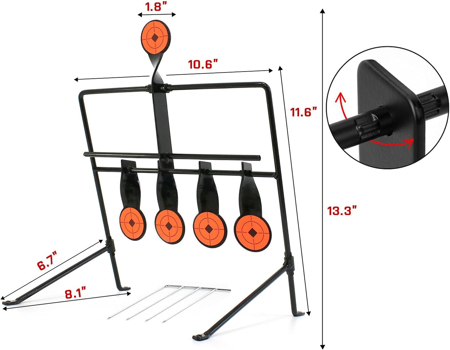 BB Shooting Target - Outdoor Resettable Design for .22 & .177 Caliber Pellet Guns | Durable Steel