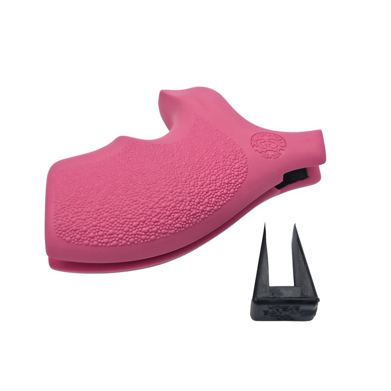 Hogue OverMolded Rubber Bantam Style Grip for S&W J-Frame Round Butt, Pink - 61007
