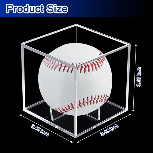 Baseball Case Display by [Brand Name] - UV Protected Acrylic Holder for Official Size Balls | 3 Pack