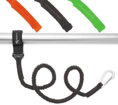 Kayak Fishing Accessories | Stretchable Coiled Paddle Leash & Rod Lanyard - Durable & Secure