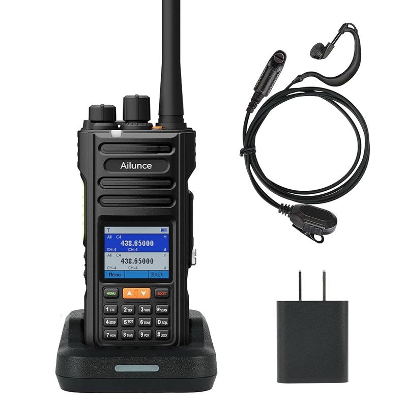 Retevis Ailunce HA2 Ham Radio Handheld with Earpiece, APRS, Chirp, Bluetooth APP Control, High Power Dual Band Ham Radio, Air Band Reception, IP67 Waterproof Walkie Talkie for Emergency Outdoor