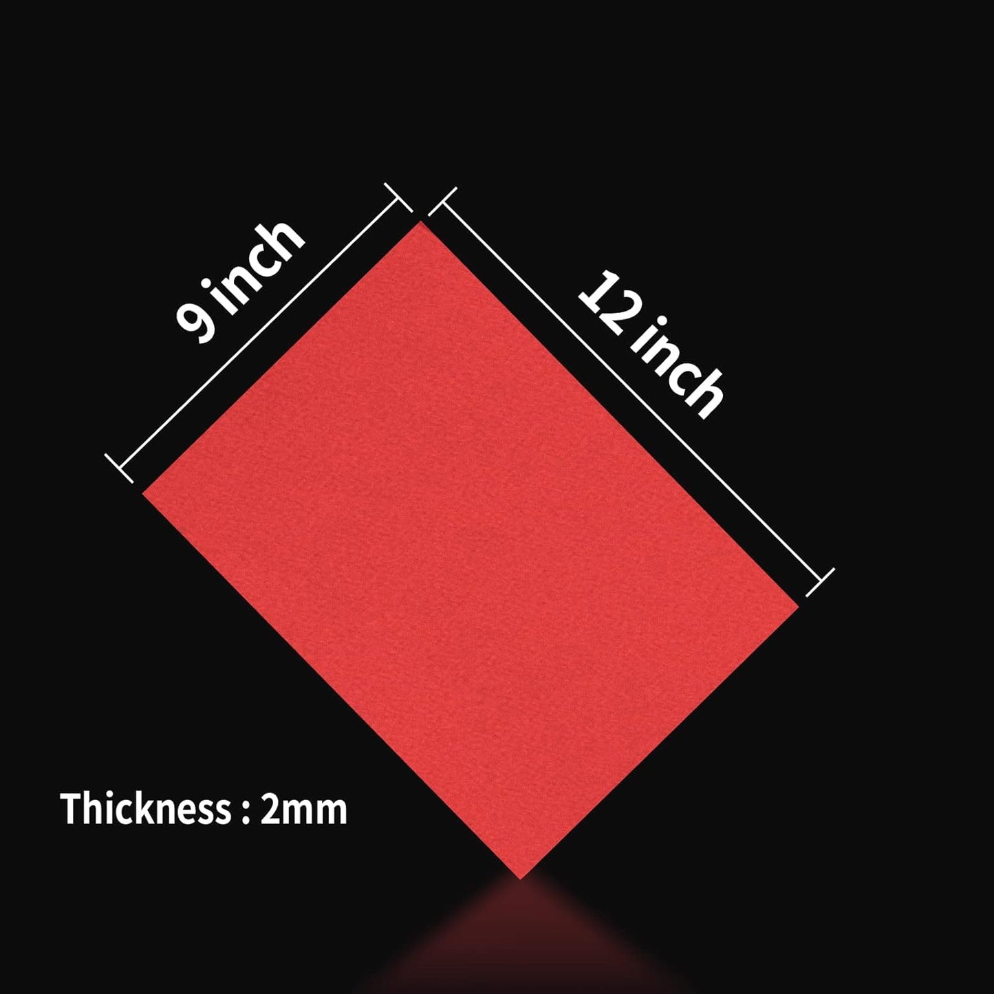 Premium Red Foam Sheets by CraftPro - 9 x 12 Inch, 2mm Thick, 25 Pack for DIY Projects & Scrapbooking