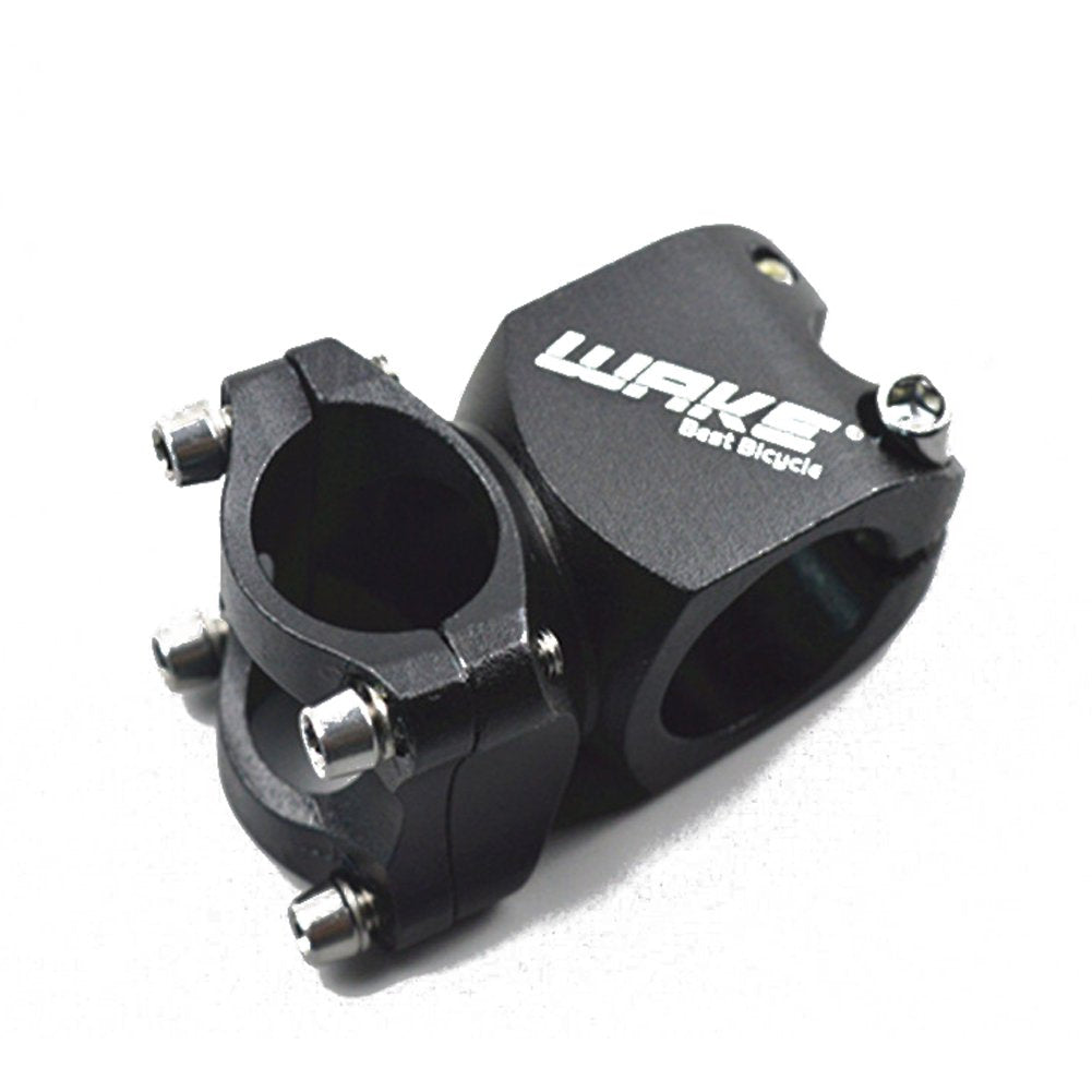 25.4 Stem 32mm Bike Stem Wake Mountain Bike Stem Short Handlebar Stem for Most Bicycle, Road Bike, MTB, BMX, Fixie Gear, Cycling (Aluminum Alloy, Black)