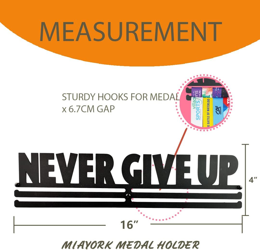Medal Holder - Display Rack for Over 40 Medals | Sports Medal Hanger with Easy Hanging Bars