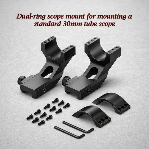 Gotical Mounts Offset Scope Rings for Picatinny Rail System, Flashlight Fixture, Bicycle Clamp, 30mm, 25.4mm, 1.18, 1Inch Diameter