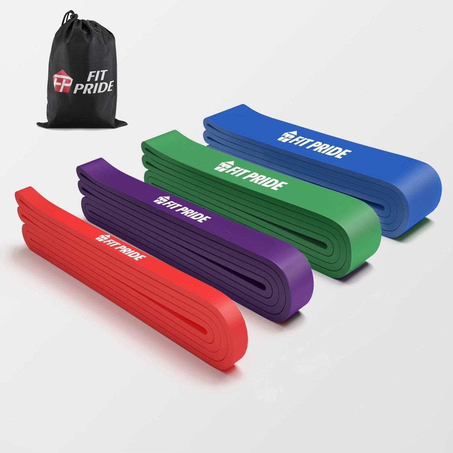 FIT PRIDE Resistance Band for Pull Up Exercise Stretchable Increase Mobility for Powerlifting Great for Workout -Blue
