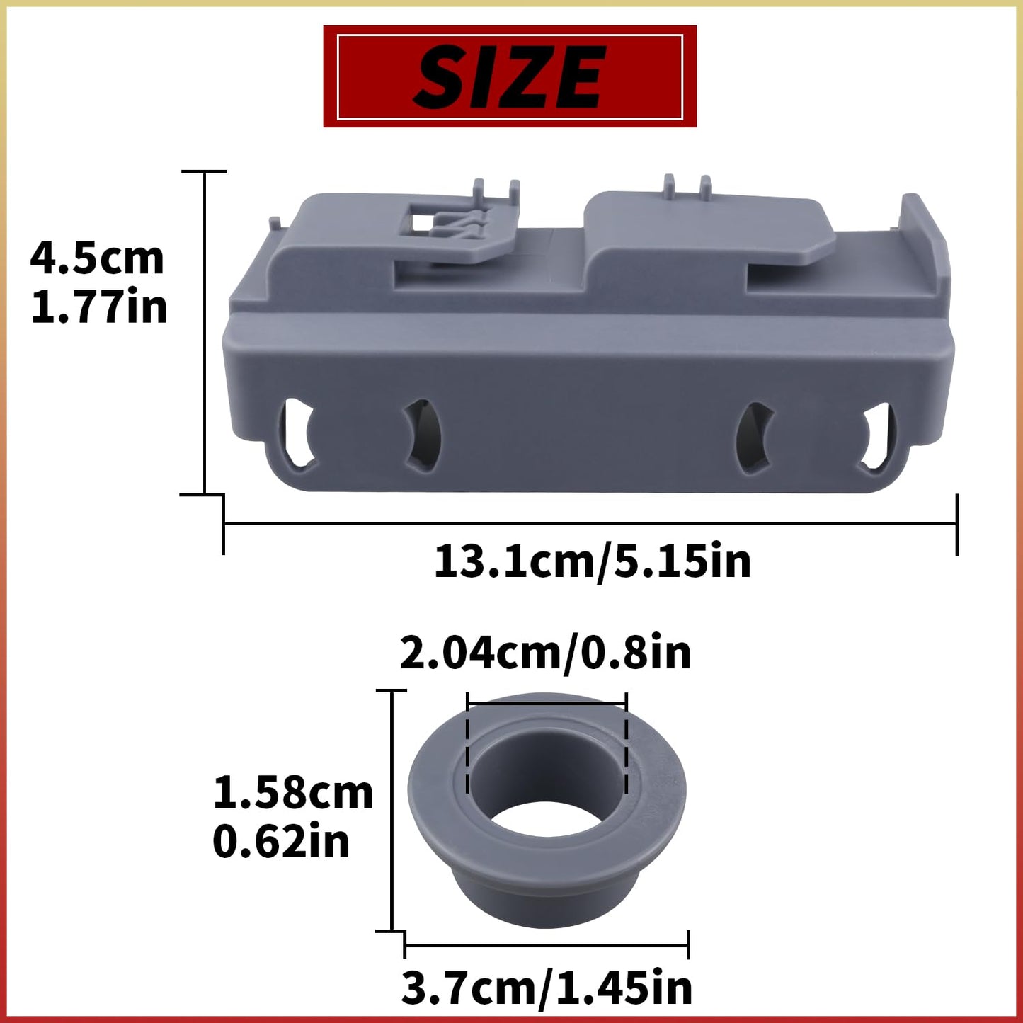 2 Pack WD28X27241 Dishwasher Lower Rack Wheels and Carrier Kit Replacement Part Compatible with GE Dishwasher Baskets Roller Assembly L and R Side,Replaces for WD12X10439 WD12X10438 WD12X10446