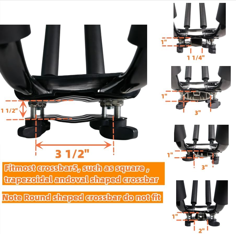 Skiennix Heavy Duty Kayak Rack - Includes 4 Ratchet Ties for Easy Car Roof Mounting | J-Bar Design