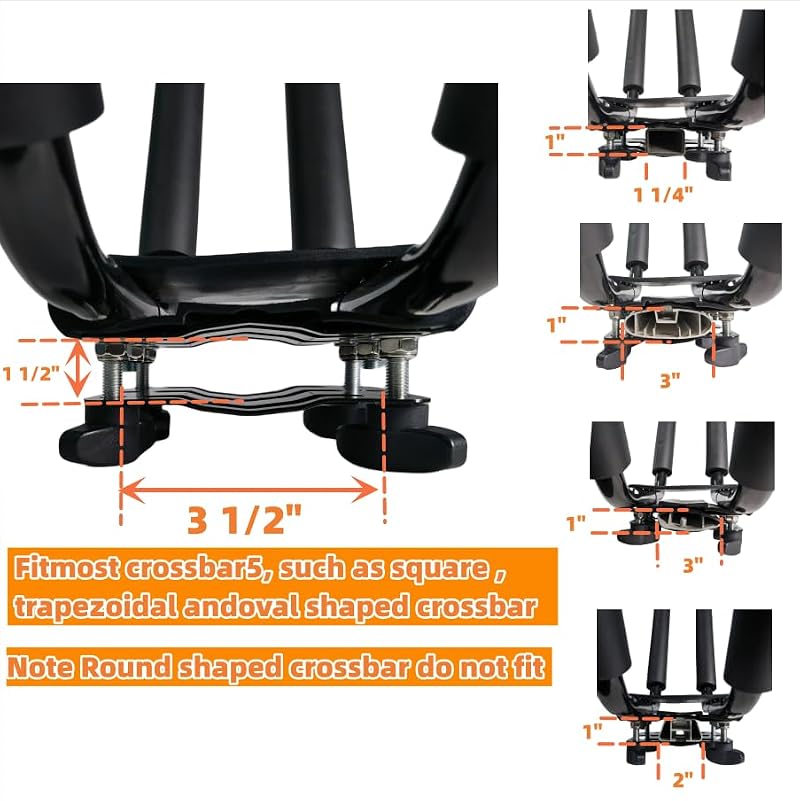Kayak Roof Rack Carrier - J Cross Bar, Adjustable Padding