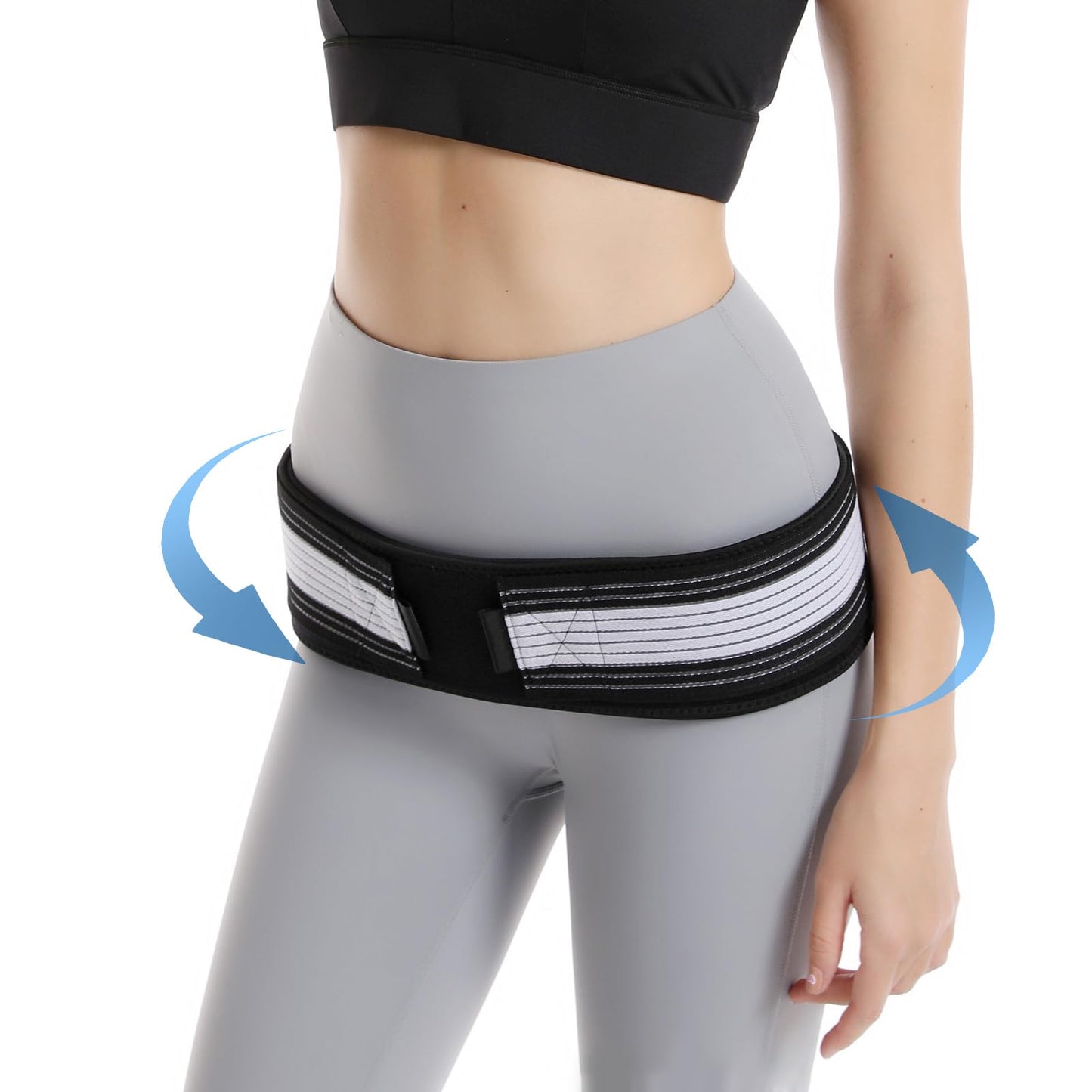 INDEEMAX Sacroiliac SI Joint Hip Belt - Sciatica Pelvis Pain Relief Belt, Braces Pain Pelvic Trochanter Sciatica Pelvis Lumbar Hip Lower Back Support Brace for Men and Women Relief (XL-XXL)