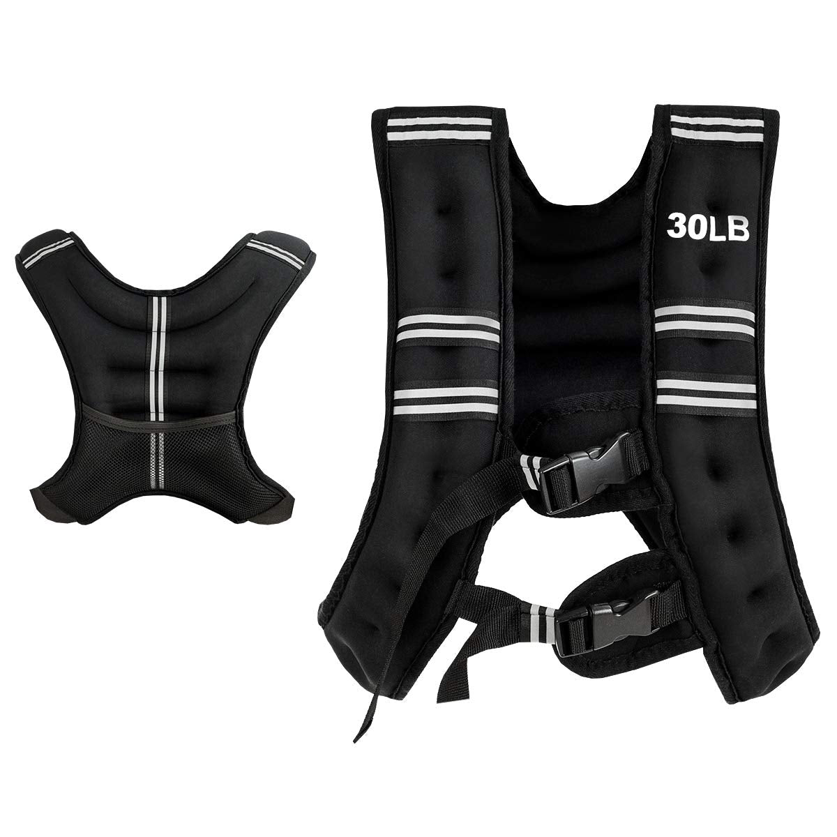GYMAX Weighted Vest, 12lbs/20lbs Strap Adjustable Weight Vest Workout Equipment Men and Women for Strength Training, Running, Fitness (30.00)