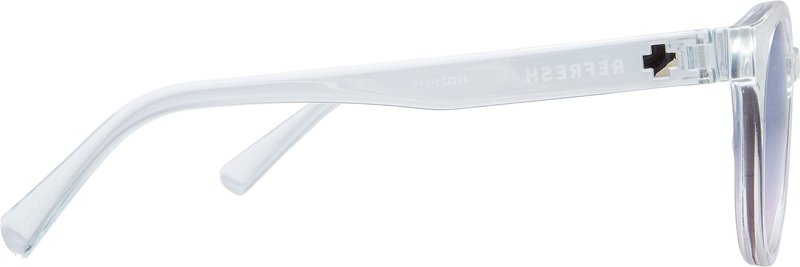 Spy Optic HiFi, Round Sunglasses, Color and Contrast Enhancing Lenses, Clear - Purple Sunset Lenses