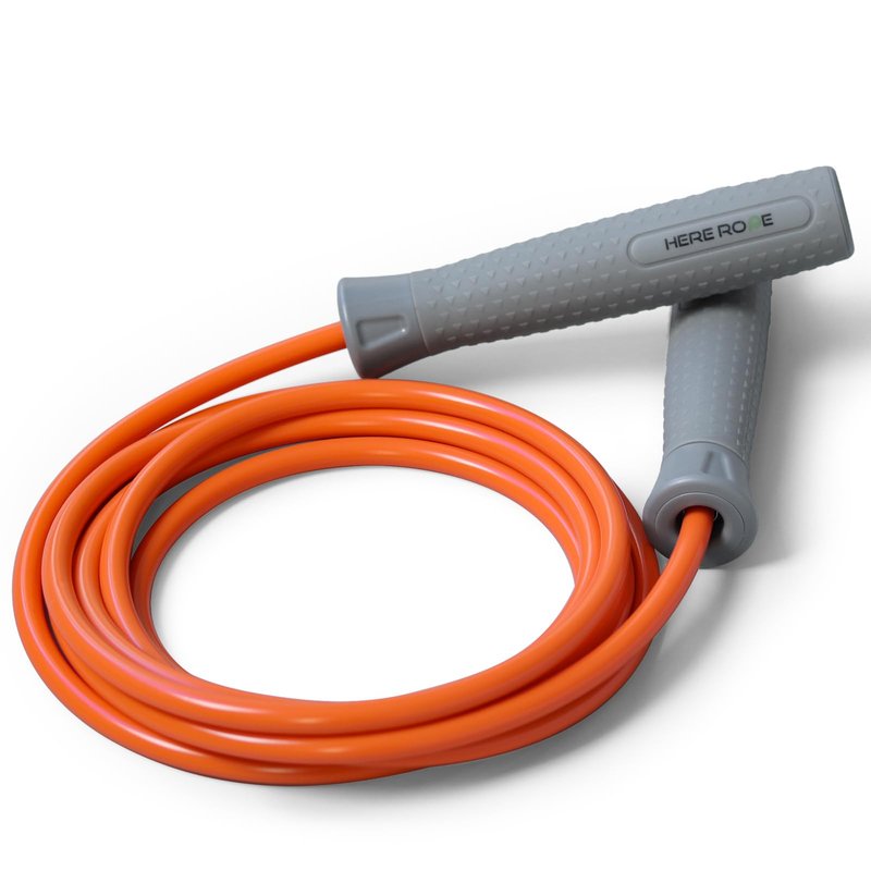 WILLGOO Hererope 1/2lb Adjustable Weighted Jump Rope, Heavy Skipping Rope with Lightweight & Comfortable Grip, Durable Cable, for Men Women, Weight Loss, Cardio Strength Training, Orange