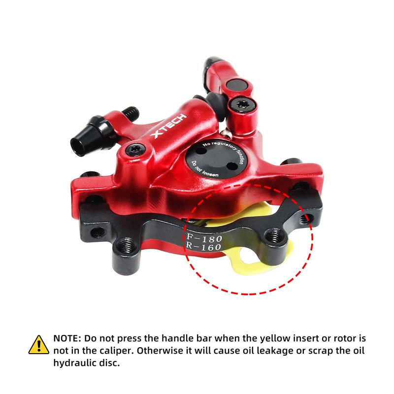 Z00M HB-100 Hydraulic Disc Brake Calipers, MTB Bike Disc Brakes Front & Rear Caliper Set with 160 mm Rotors, Aluminum Alloy Bicycle Disc Brake Kit for eBike, Mountain Bike, Road Bike, Fat Bike