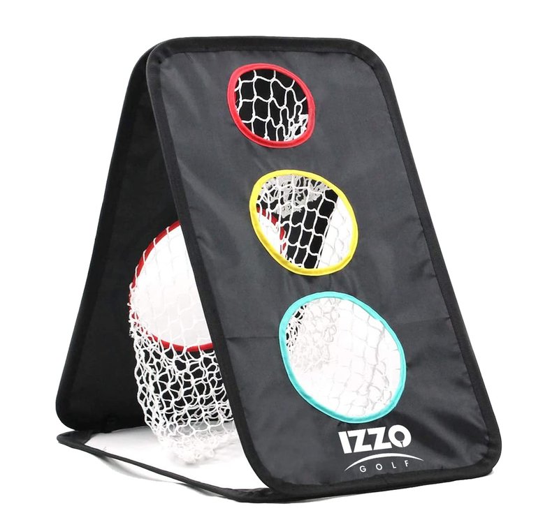 Izzo Golf A-Frame Chipping Practice Net Indoor/Outdoor - Golf Chipping Practice Training Net Designed to Improve Chipping Accuracy, Black