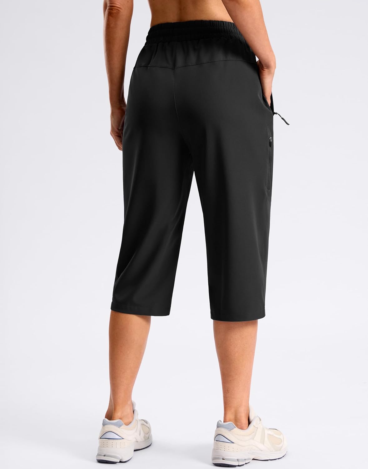 SANTINY Women's Hiking Shorts - Lightweight Quick-Dry Capris with Zipper Pockets | 13''/15''/17'' Sizes