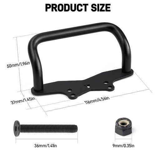 YIBEICO Skateboard Handle for Meepo Exway Isinwheel, All Stainless Steel Ant-Rust Durable Skateboard Carry Handle with Four Holes Longboard Widened Carrier Grip Board Accessories