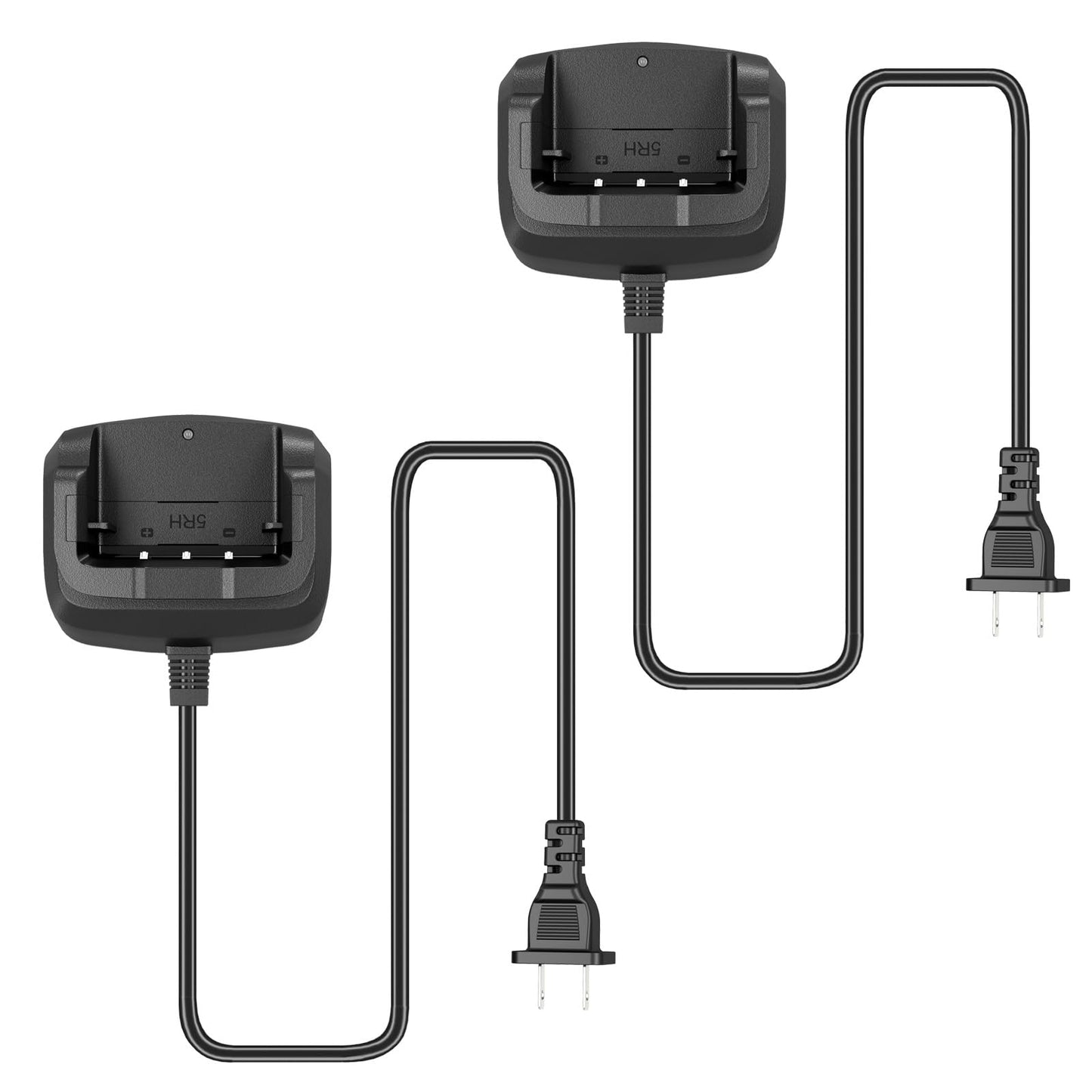 2 Pack BAOFENG UV-5RM Battery Charger Base for K5Plus Two Way Radio GM-5RH Walkie Talkie Accessories Charger Desktop for UV-5G Plus AR-5RM Radio