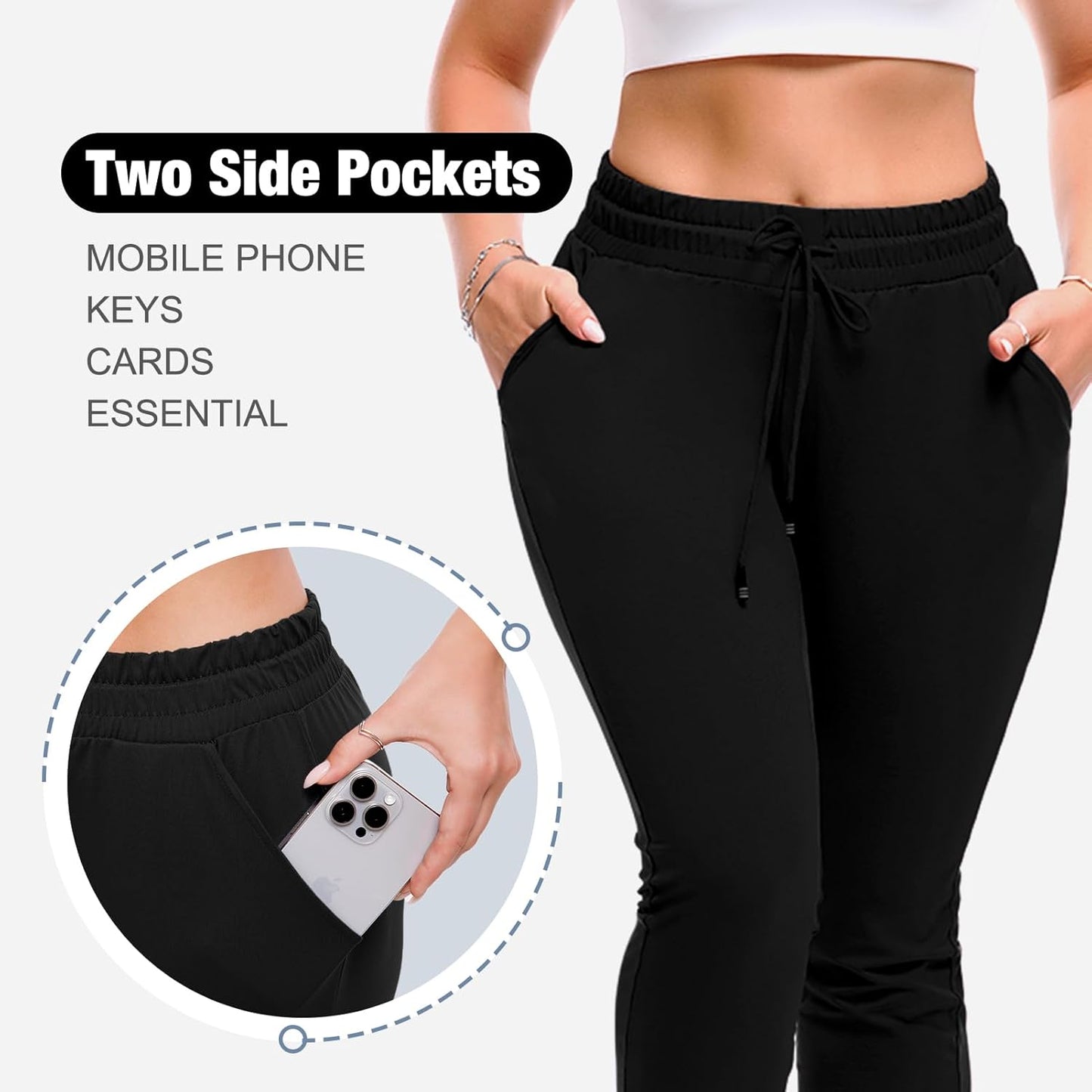SINOPHANT Women's Joggers - Comfortable Sweatpants with Pockets for Lounge, Gym & Yoga
