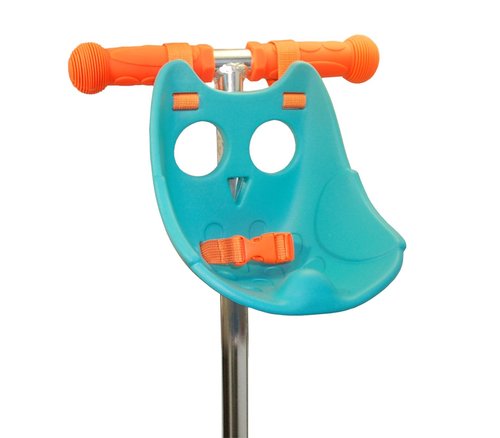 Scootaheadz Owl Scooter Seat – Fun Baby Doll Accessories - Adorable Kids Micro Scooter Accessories - Teddy Carrier for Toddlers - Also Fits Bikes and Trikes - Bike Doll Seat in Aqua Blue