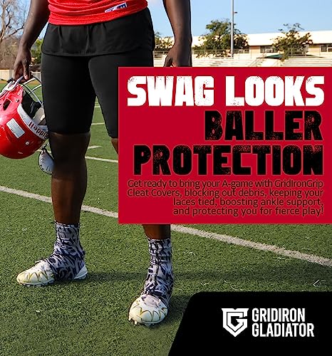 Football Cleat Covers - Lightweight Polyester Spats - Graffiti / Small
