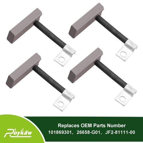 Roykaw Golf Cart Starter Generator Brushes Set Motor Brushes Compatible with EZGO Gas (1978-up), Club Car Gas (1984-up), Yamaha Gas (G1-G29), Replaces OEM # 26658G01, 30443-77, JF2-81111-00-00