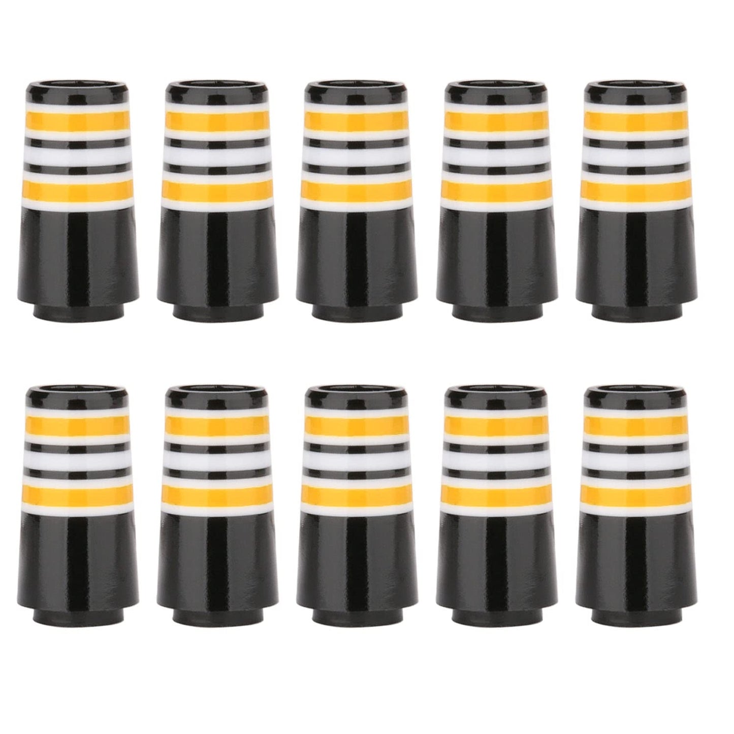 Golf Builder 10pcs Custom Tip .355 Golf Ferrules for Taper Tip Iron Wedge (Orange Ring)